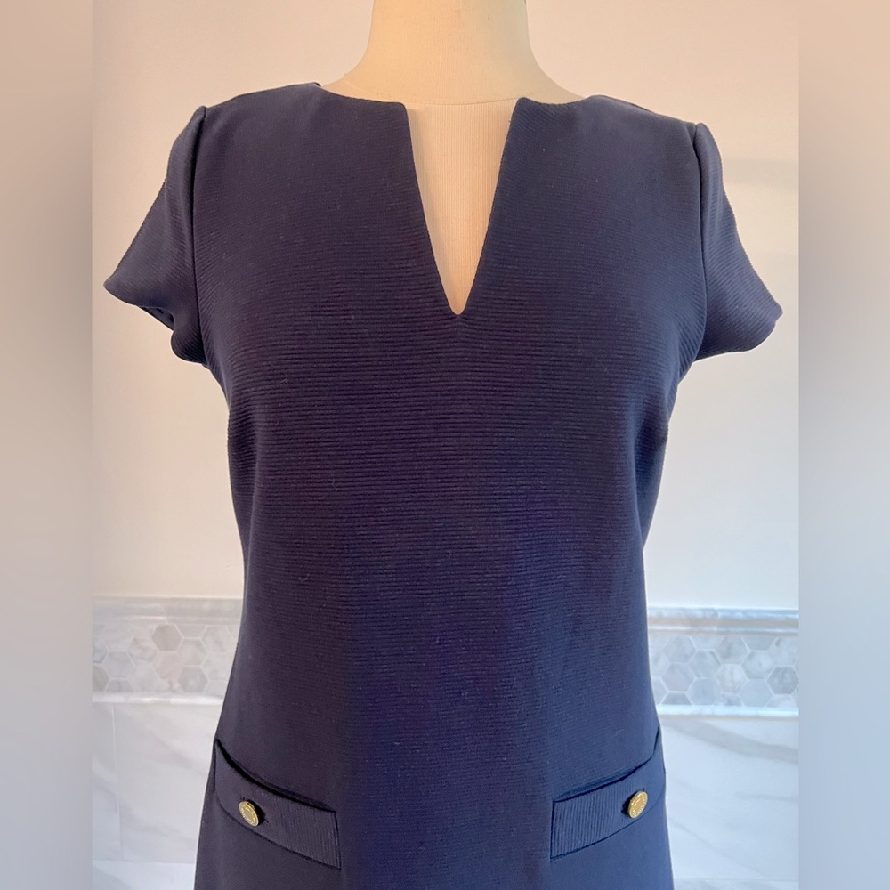 Lilly Pulitzer Blue Navy Jersey Shift Dress - Picture 2 of 12